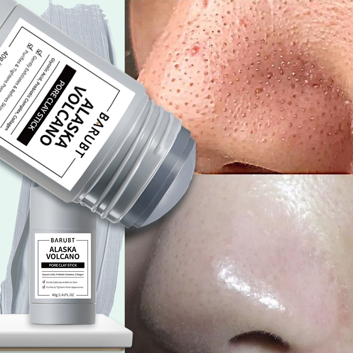 Bentonite Clay Mask - 알래스카 화산 마스크 쑥 클렌징 마스크