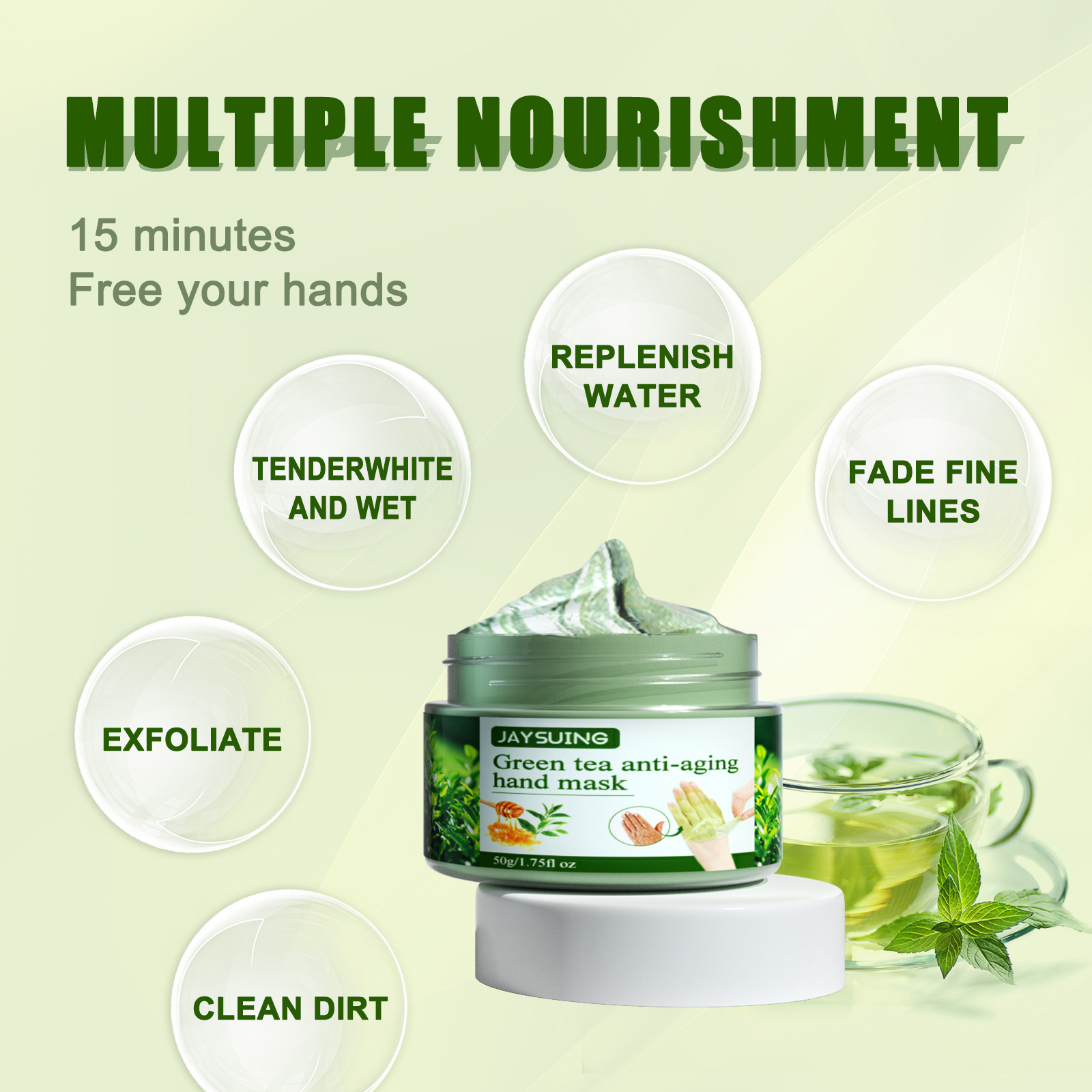 녹차 핸드 마스크, 주름 방지 보습, 화이트닝 리페어, - Skincare Finally Found You 리뷰 및 가격