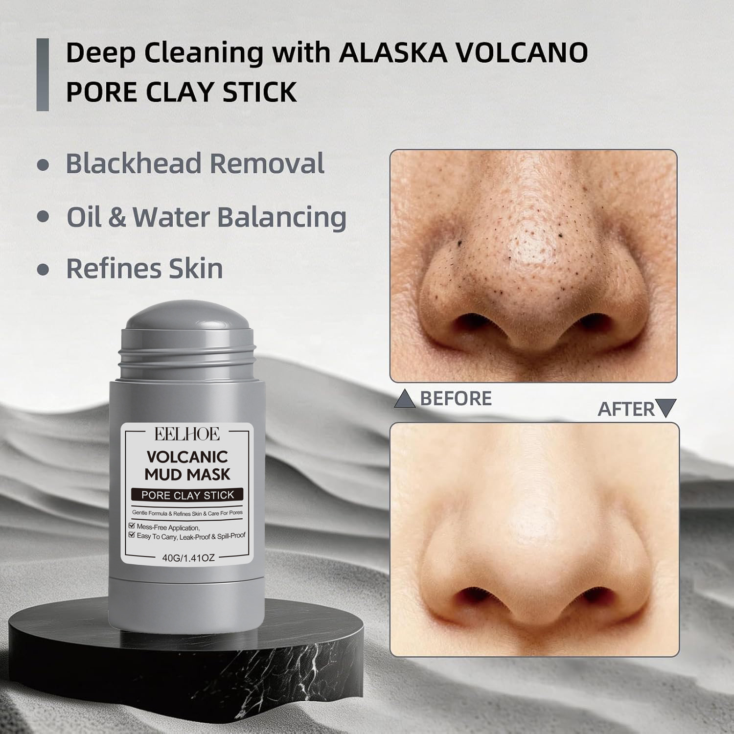 알래스카 화산 & 녹차 딥 포어 클렌징 마스크 스틱 블 - Bentonite Clay Mask 리뷰 및 가격