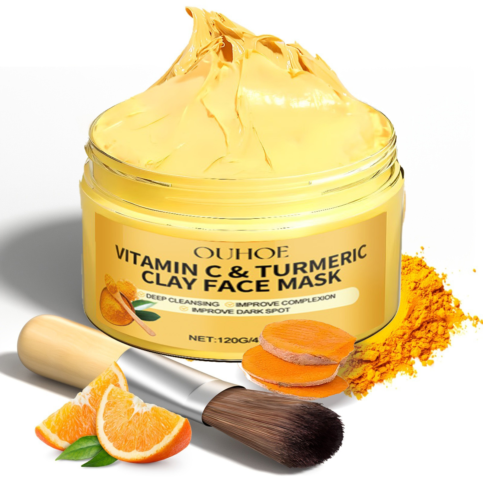 1/3PCS 심황 비타민C 클레이 마스크 딥 클렌징 페 - Bentonite Clay Mask 리뷰 및 가격