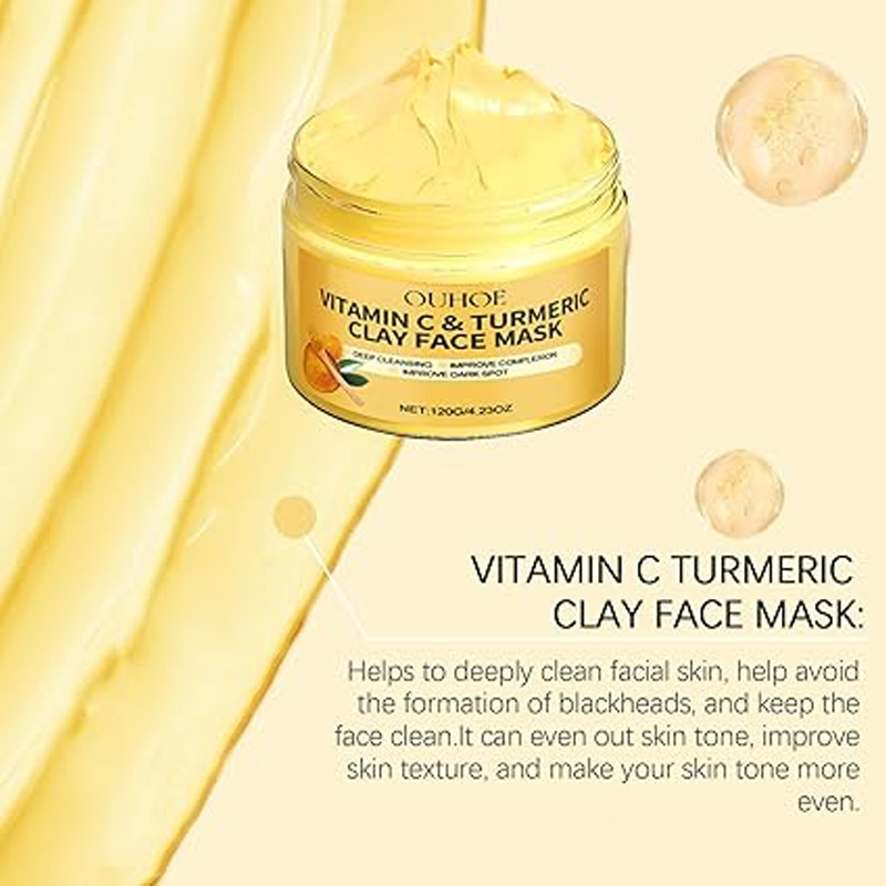 1/3PCS 심황 비타민C 클레이 마스크 딥 클렌징 페 - Bentonite Clay Mask 리뷰 및 가격