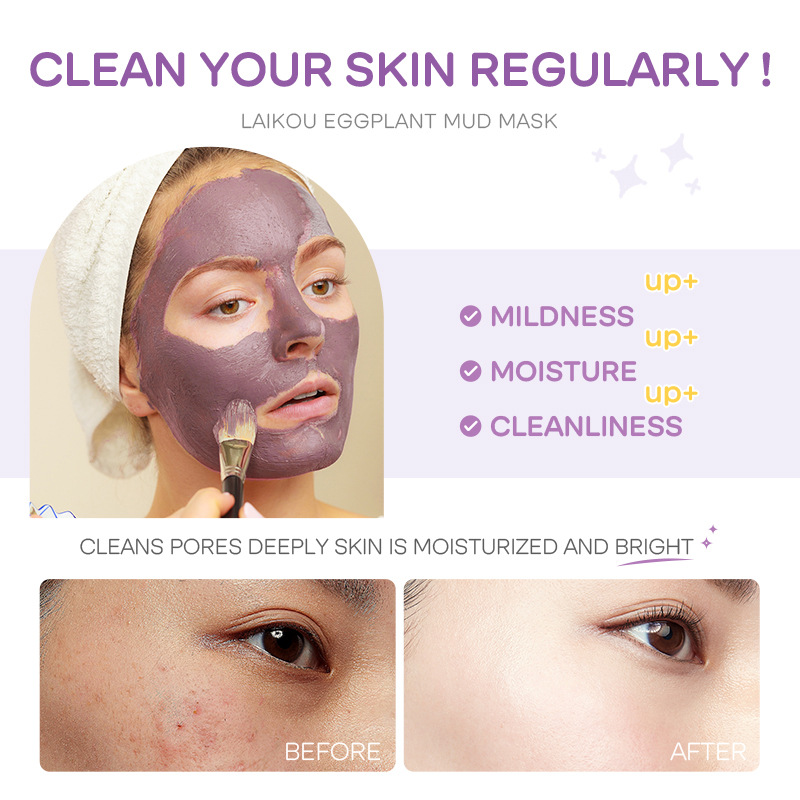5pcs LAIKOU 가지 머드 마스크 오일 컨트롤 모 - Bentonite Clay Mask 리뷰 및 가격