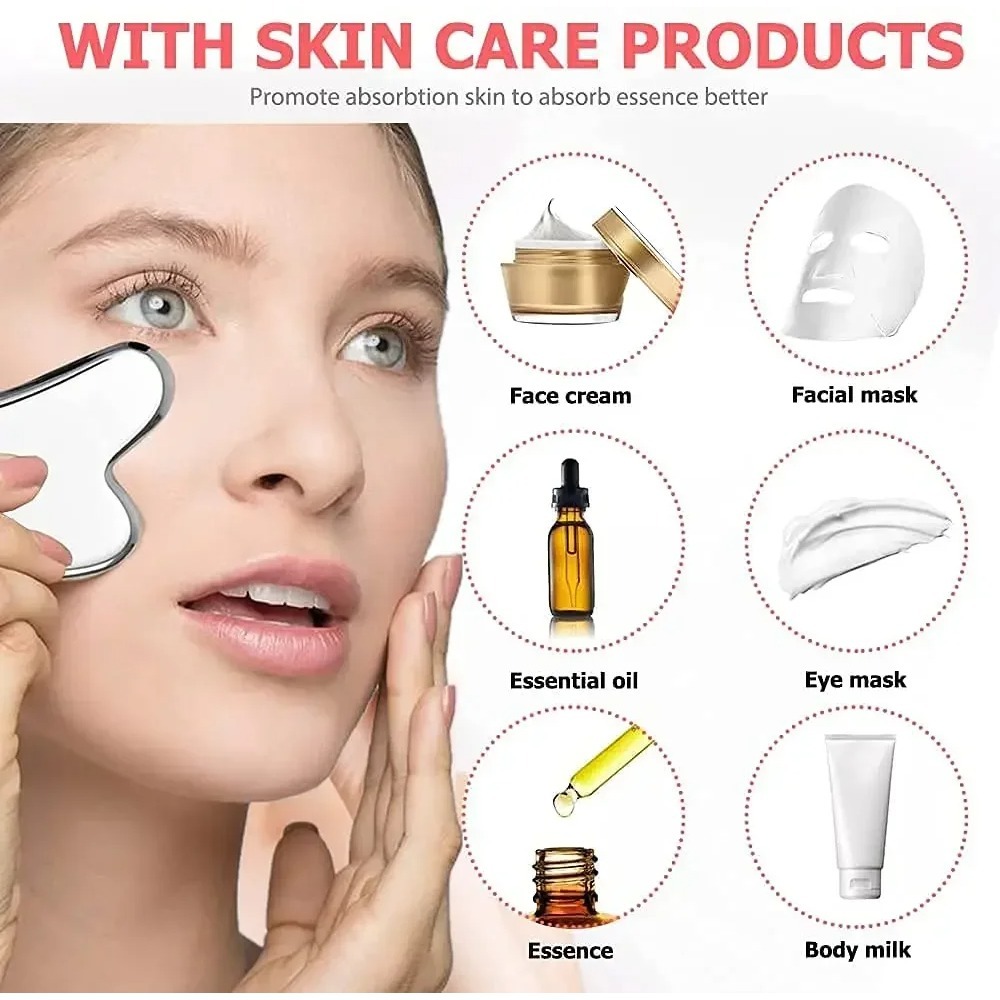 2개 스테인리스 스틸 구아샤 도구 & 림프 배출 페이스 - Skincare Finally Found You 리뷰 및 가격