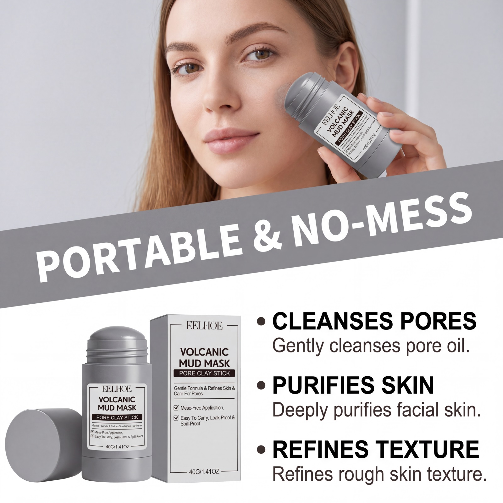 화산 머드 마스크 스틱 모공을 깊게 청소하고 블랙헤드를 - Bentonite Clay Mask 리뷰 및 가격